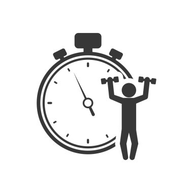 Chronometre ağırlık kaldırma sağlıklı yaşam tarzı tasarım