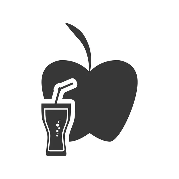 Apple içki sağlıklı gıda tasarım — Stok Vektör