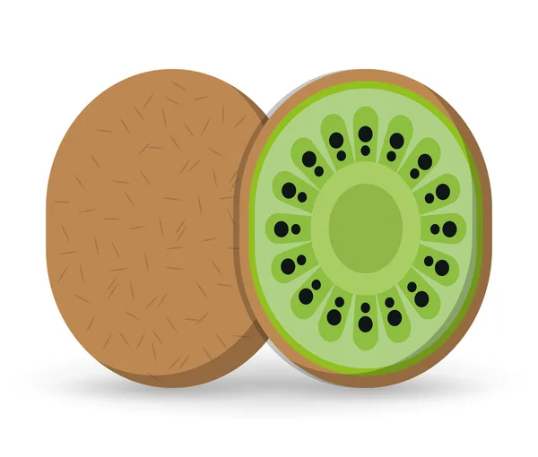 Frutas alimentos orgánicos saludables diseño — Vector de stock