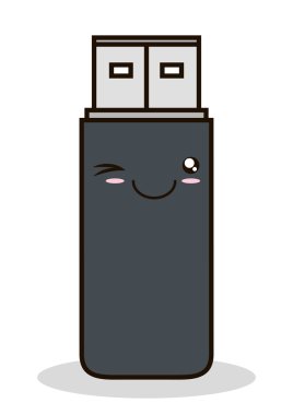 Kawaii cartoon teknoloji tasarım