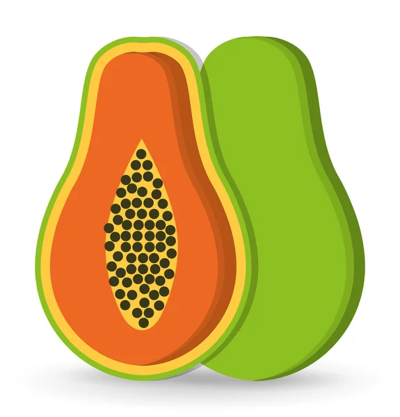 Frutta design alimentare biologico sano — Vettoriale Stock