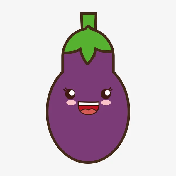 Kawaii dibujos animados diseño de alimentos saludables — Archivo Imágenes Vectoriales