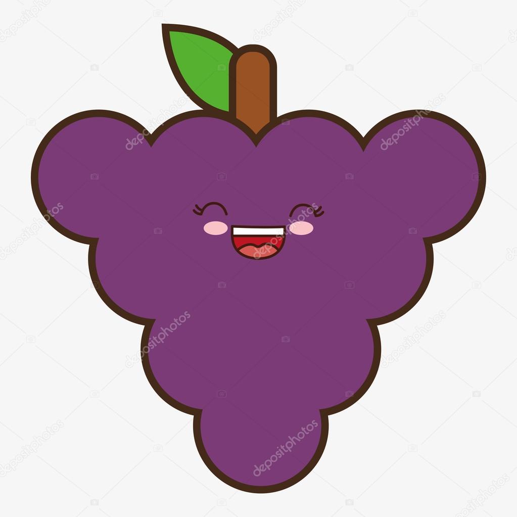 Disegno di cibo sano di kawaii del fumetto — Vettoriale Stock
