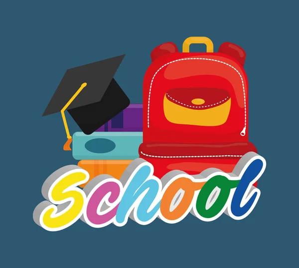 Back to school icon set design — Stock Vector