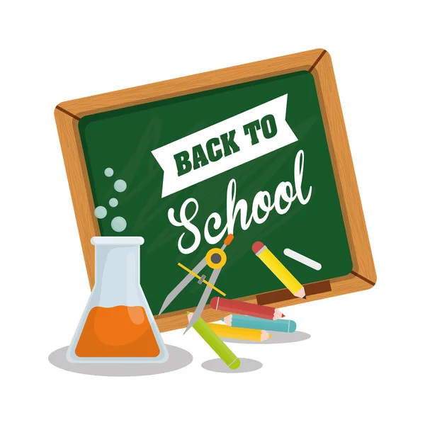 Back to school icon set design — Stock Vector