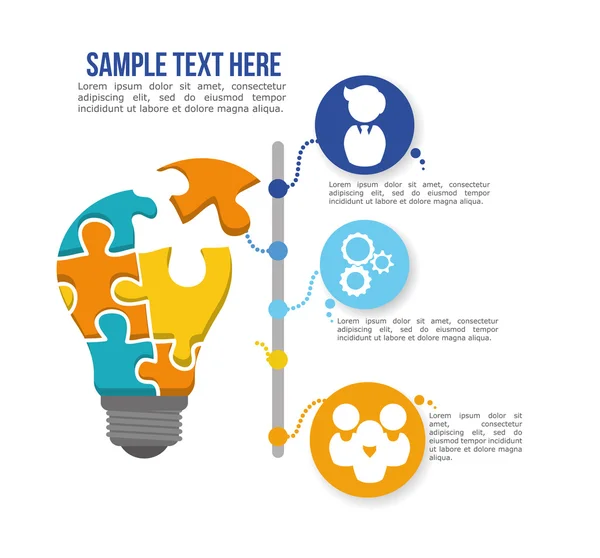 Büyük fikir Infographic tasarım — Stok Vektör
