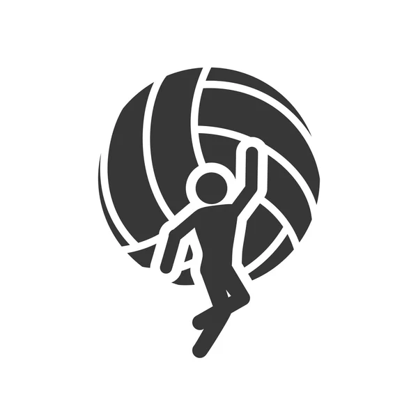 Ballvolleyball-Sportdesign — Stockvektor