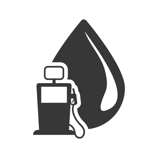 Upuść projekt sylwetka ropy naftowej — Wektor stockowy