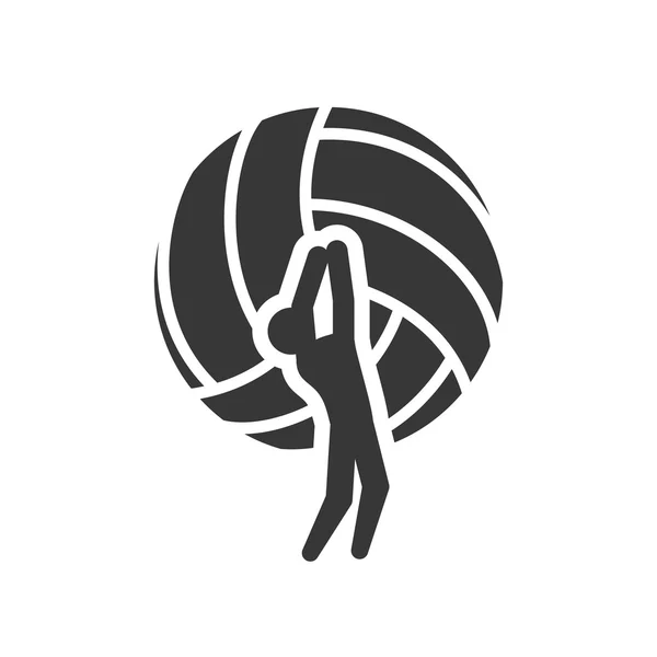 Ballon volley design sportif — Image vectorielle
