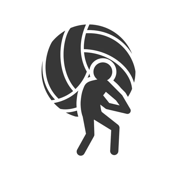 Pelota voleibol diseño deportivo — Vector de stock