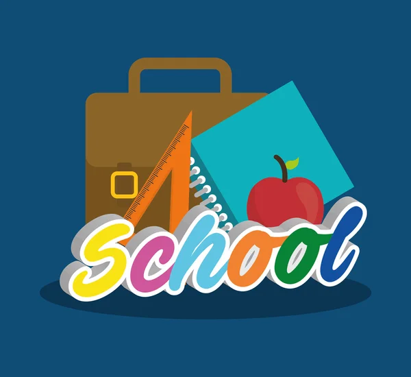 Back to school icon set design — Stock Vector