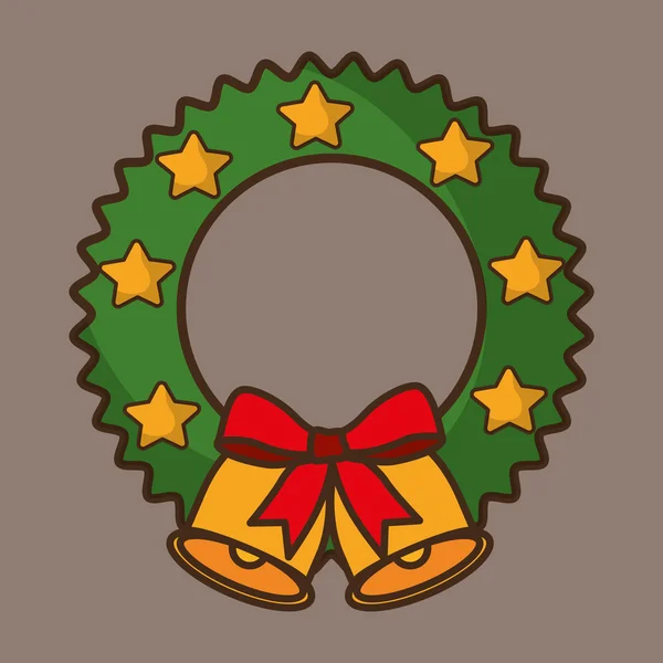 Campana bowtie diseño de Navidad — Vector de stock