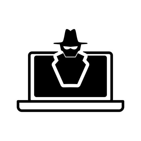 노트북 보안 시스템 설계 — 스톡 벡터