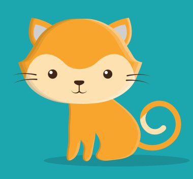 kedi çizgi film evde beslenen hayvan tasarım