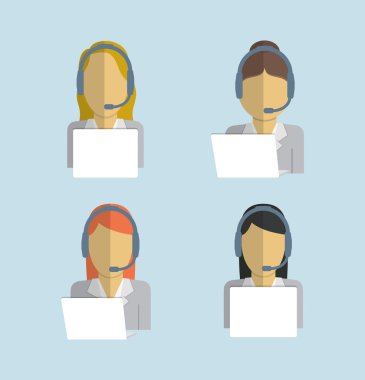 Müşteri Servisi teknik servis simge seti.