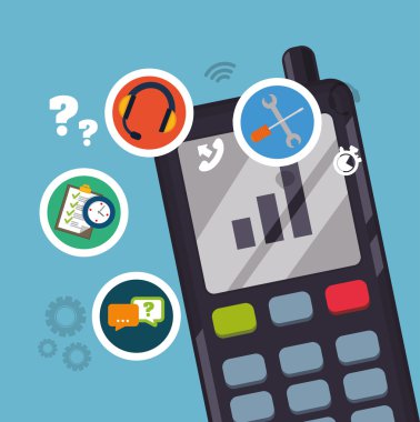 Müşteri Servisi teknik servis simge seti.