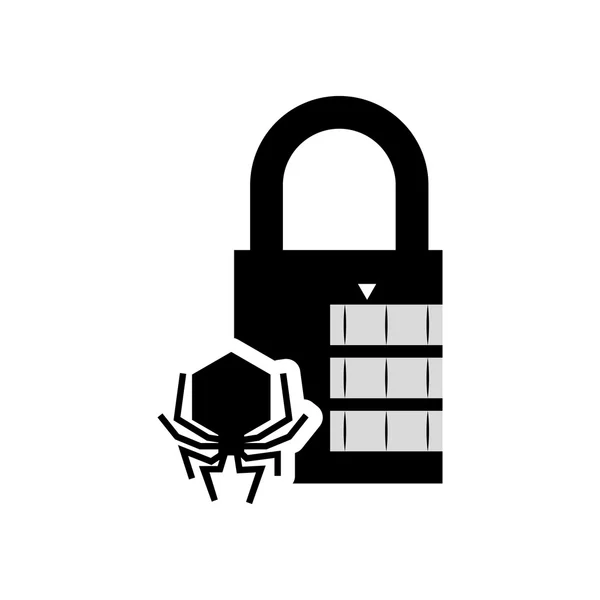 Дизайн системы безопасности навесного замка — стоковый вектор
