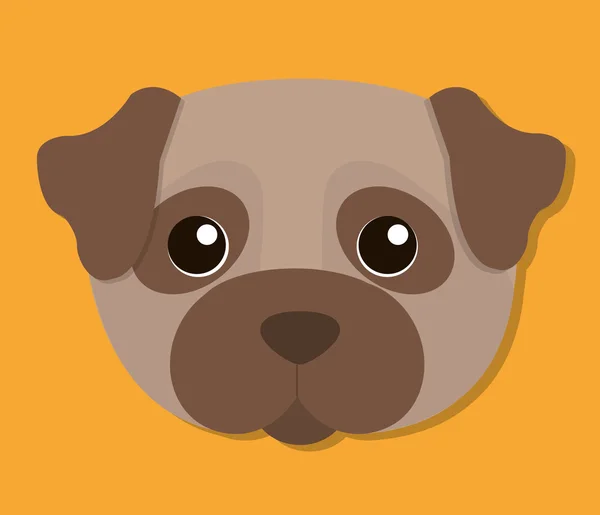 Perro dibujos animados mascota diseño — Vector de stock