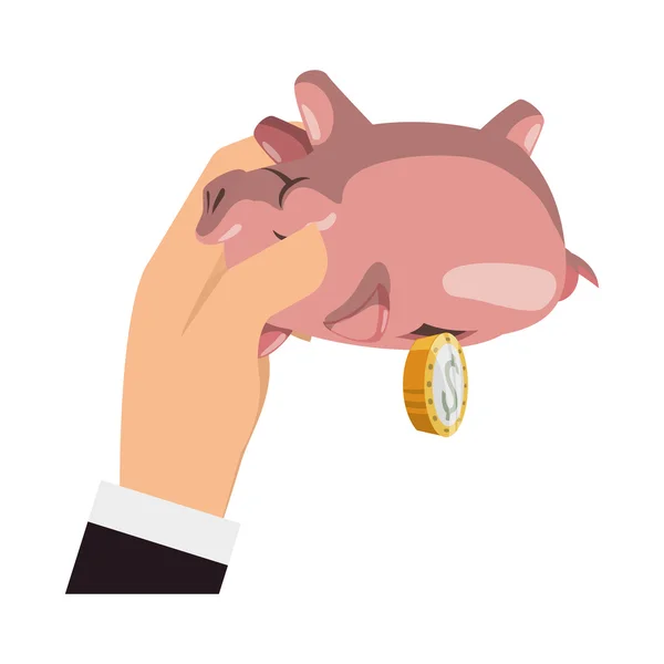 Piggy pieniądze finansowych element projektu — Wektor stockowy