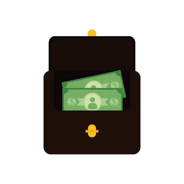 Wallet money financial item design — Stock Vector