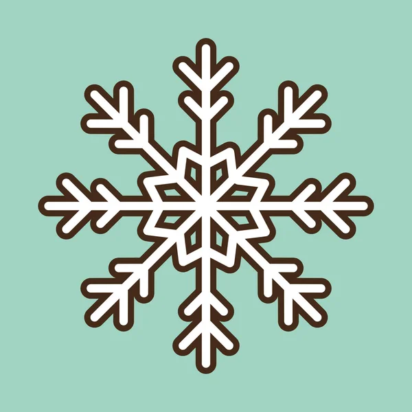 Copo de nieve feliz diseño de Navidad — Archivo Imágenes Vectoriales