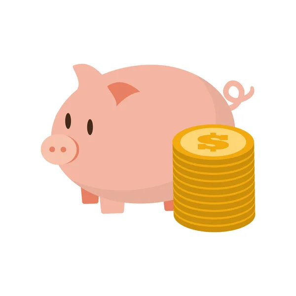 Piggy pieniądze finansowych element projektu — Wektor stockowy