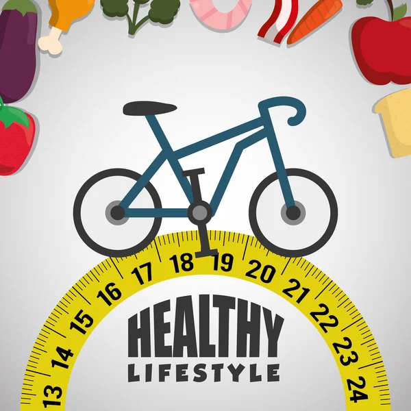 Healthy lifestyle fitness design — Stock Vector