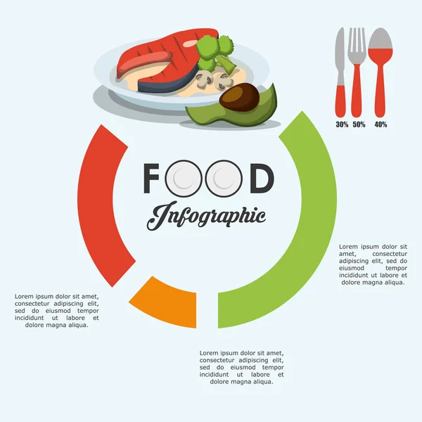 Diseño de alimentos saludables y orgánicos — Vector de stock