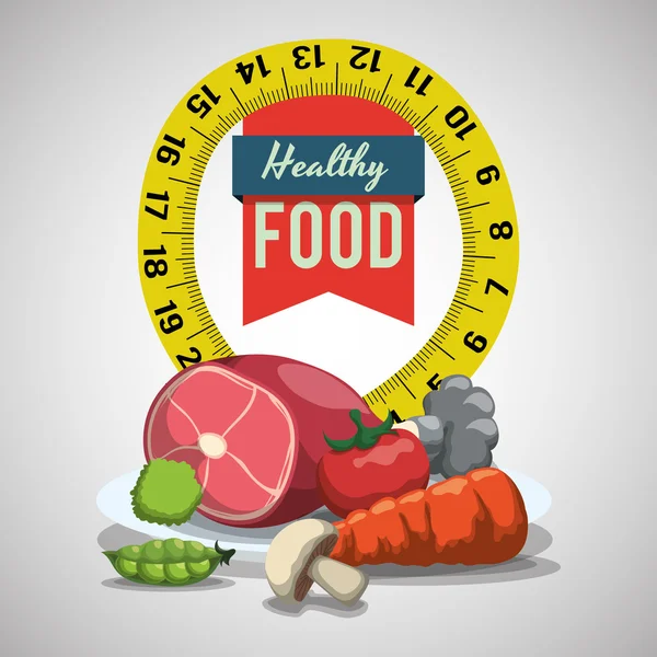 Zdravé a ekologické potraviny design — Stockový vektor