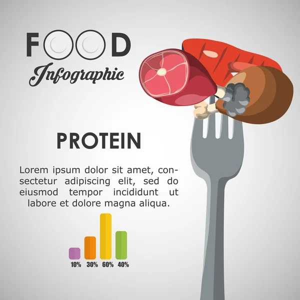 Diseño de alimentos saludables y orgánicos — Vector de stock