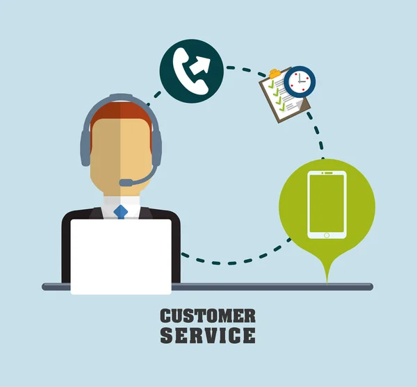 Servicio al cliente icono de servicio técnico conjunto . — Vector de stock