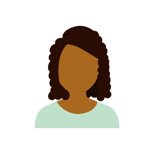 Frau weibliches Mädchen Kopf Person-Symbol. Vektorgrafik — Stockvektor