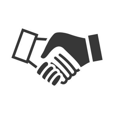 human hand shake gesture shape icon. Vector graphic clipart