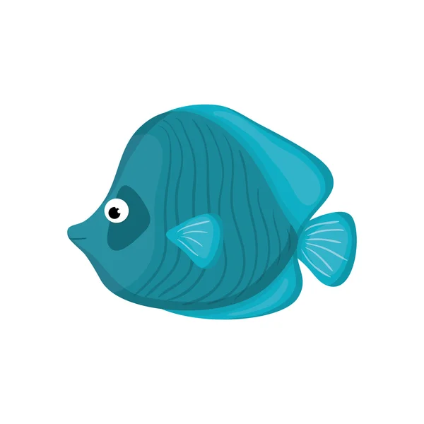 Fisk havet liv djur ikon. Vektorgrafik — Stock vektor