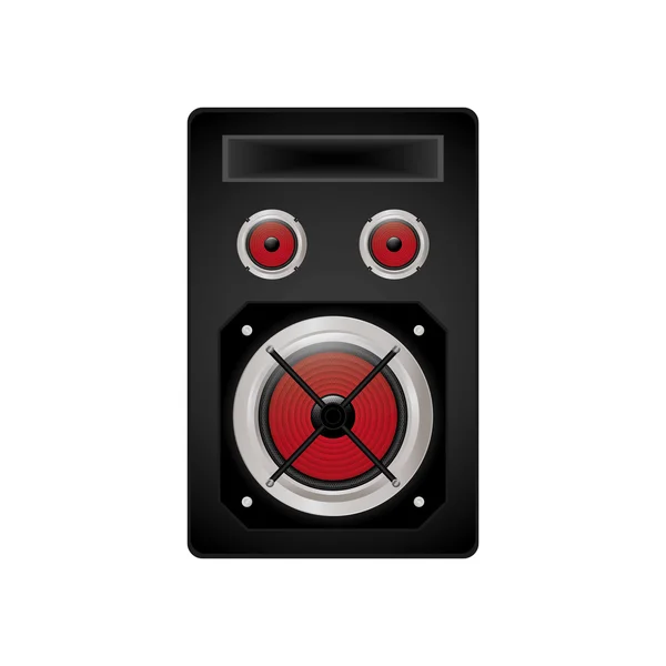 Altavoz música sonido gadget icono. Gráfico vectorial — Vector de stock