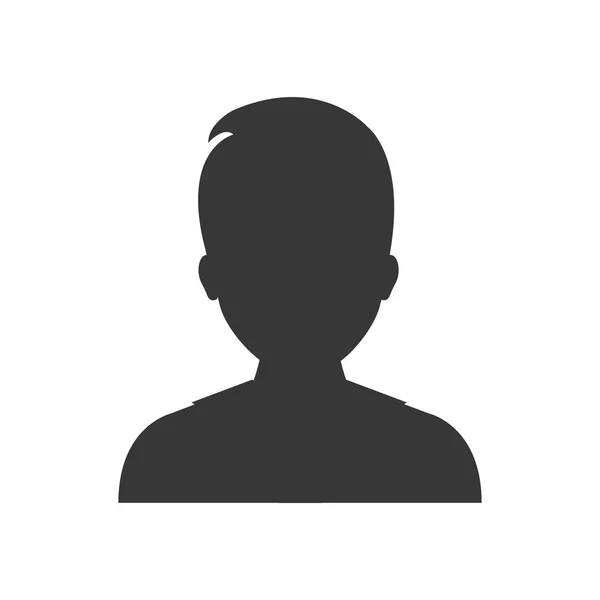 Mann männlichen Avatar Silhouette Person Symbol. Vektorgrafik — Stockvektor