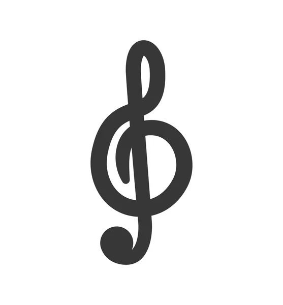 Nota de música icono de silueta de sonido. Gráfico vectorial — Archivo Imágenes Vectoriales