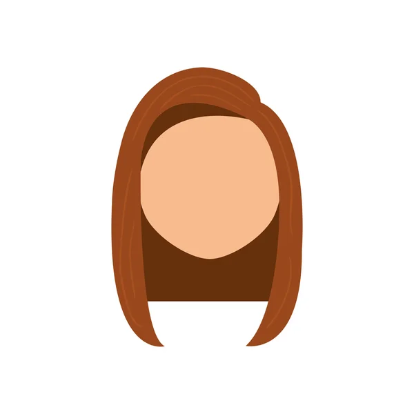 Mulher fêmea menina cabeça pessoa ícone. Gráfico vetorial — Vetor de Stock