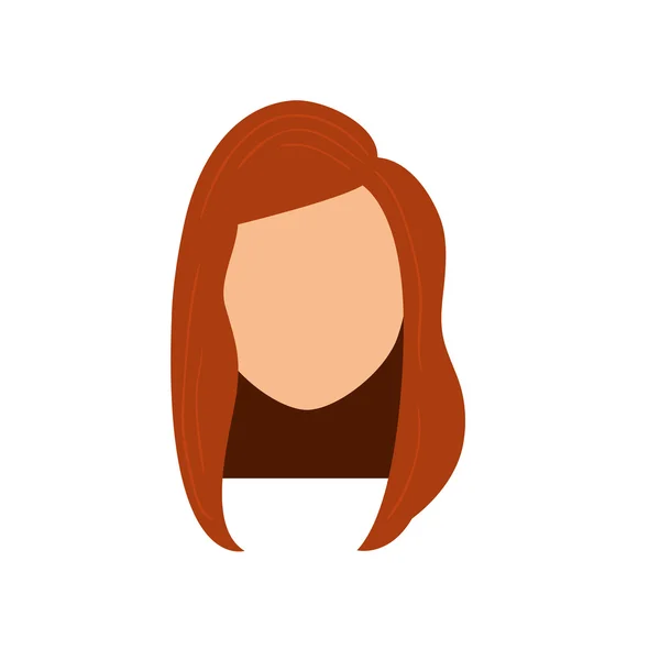 Mujer mujer chica cabeza persona icono. Gráfico vectorial — Vector de stock