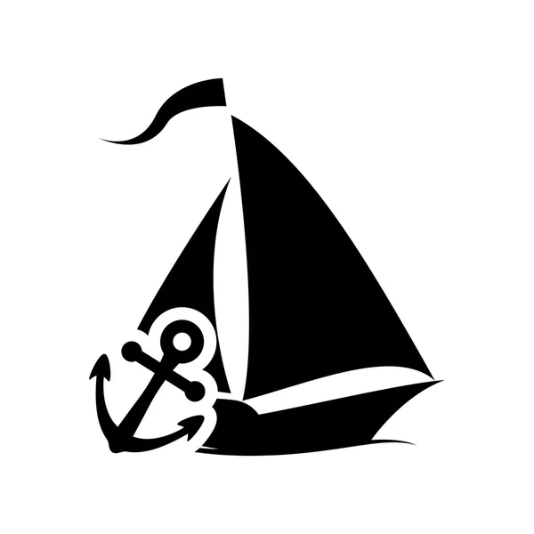 Дизайн анкера для вітрильних човнів — стоковий вектор