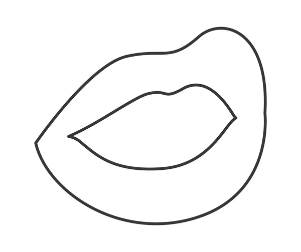 Boca labios demale diseño — Vector de stock
