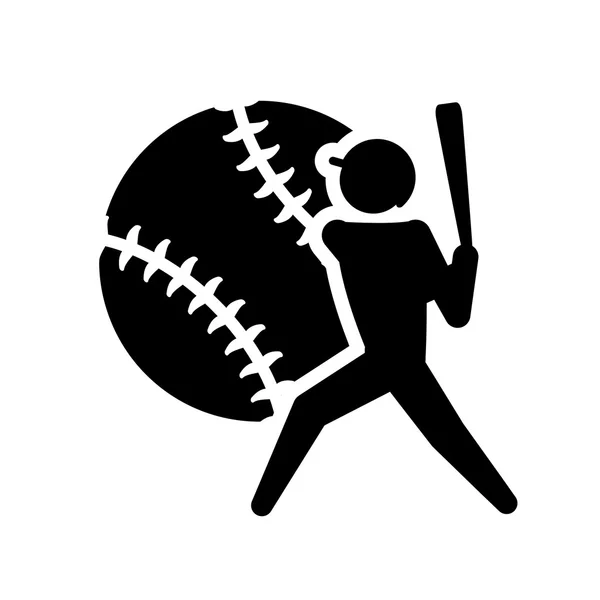 Ballspieler Baseball Sport Design — Stockvektor