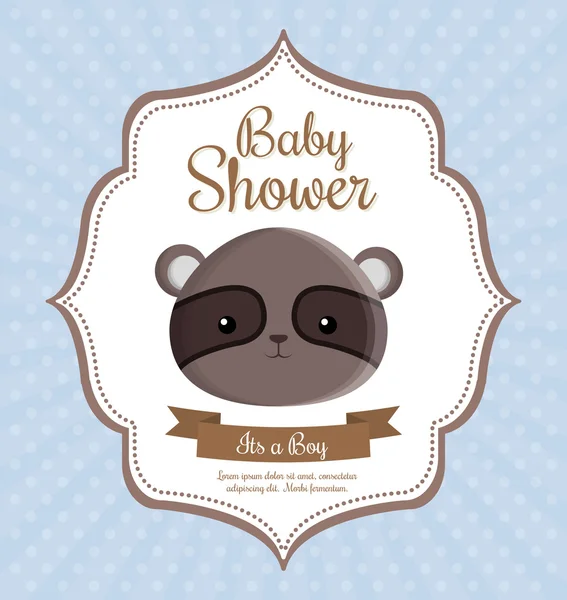 Disegno della scheda doccia bambino — Vettoriale Stock