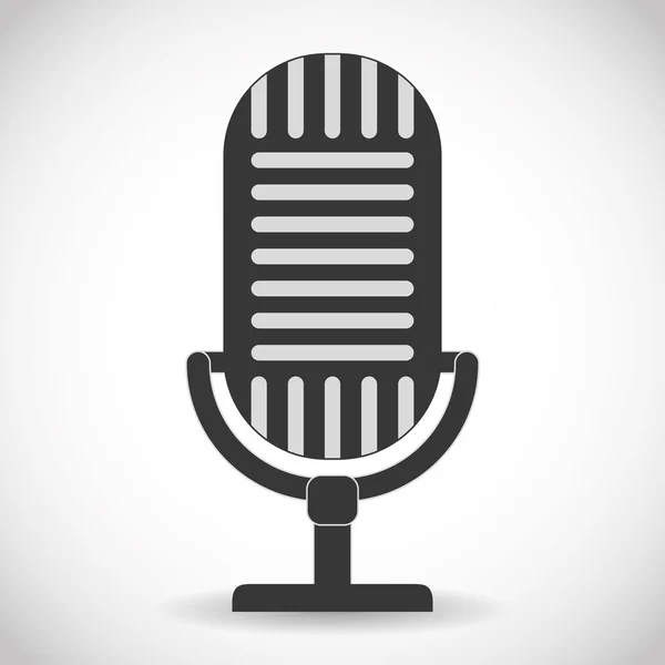 Microphone gadget sound design — Stock Vector