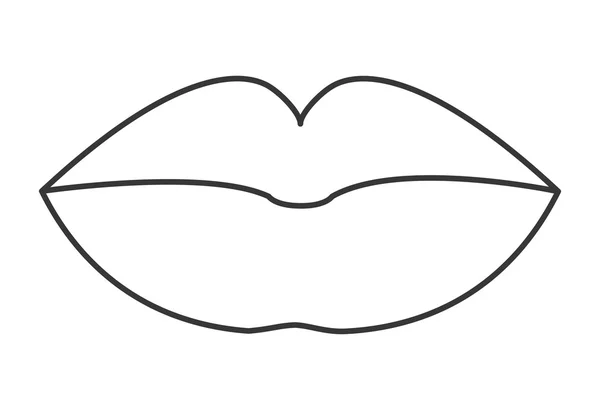 Mond lippen demale ontwerp — Stockvector