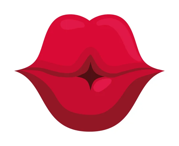 Bouche lèvres demale design — Image vectorielle