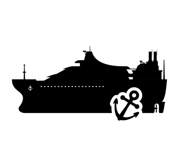Πλοίο άγκυρα συγκοινωνιακά — Διανυσματικό Αρχείο