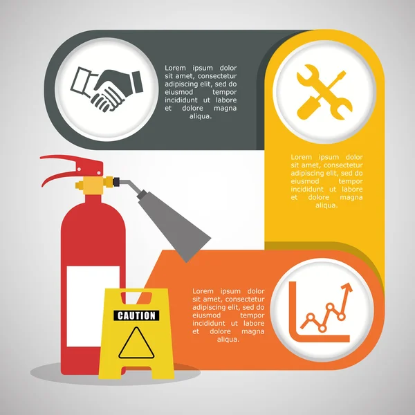 Infografický design průmyslového zabezpečení — Stockový vektor