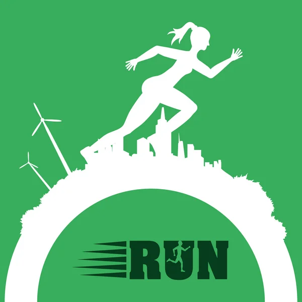 Runner atleet Running design — Stockvector