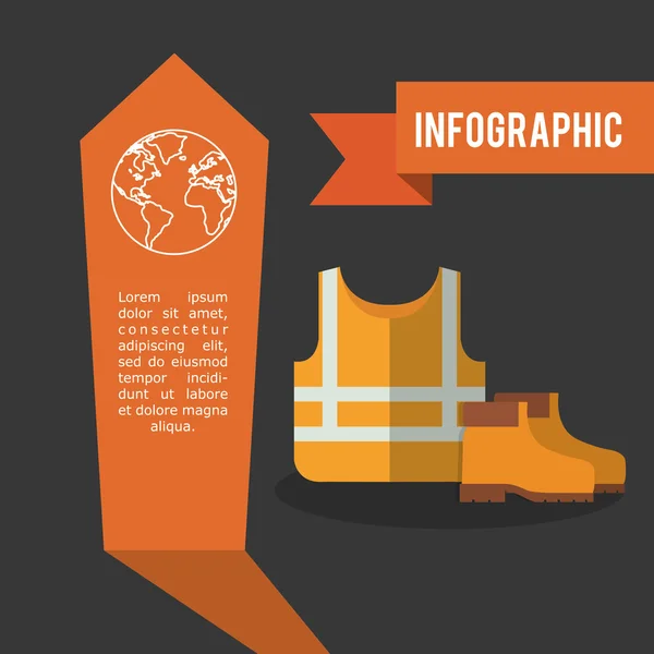 Infographic industrial security design — Stock Vector